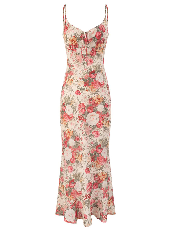 French Style Sleeveless Printed Long Dress for Summer 2025 - High-End Vacation Fashion for Women French Style Sleeveless Printed Long Dress for Summer 2025 - High-End Vacation Fashion for Women