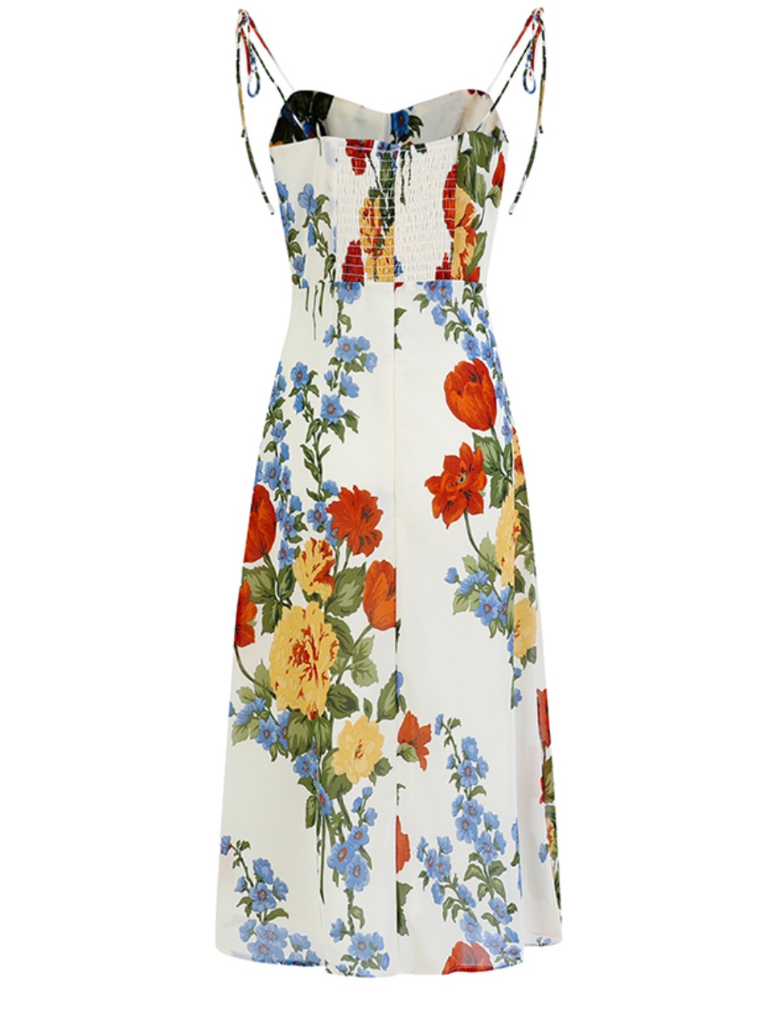 French-Style Sleeveless Printed Long White Dress for Women - Summer 2025 Slim Fit Vacation Fashion French-Style Sleeveless Printed Long White Dress for Women - Summer 2025 Slim Fit Vacation Fashion