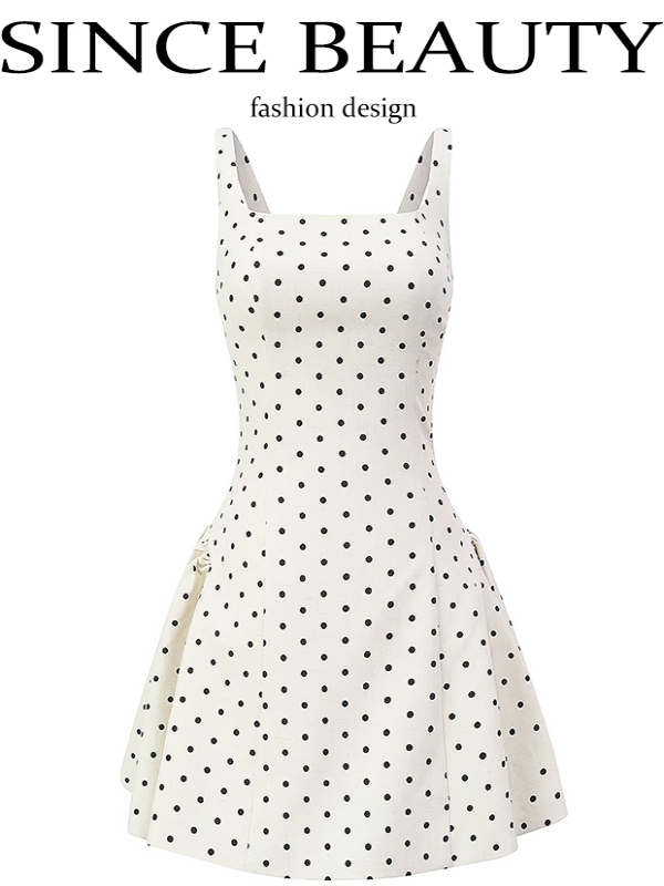 French-Style Vacation Short Dress for Women - 2025 Summer Camisole Dress Inspired by Yu Shuxin, Trendy and Chic French-Style Vacation Short Dress for Women - 2025 Summer Camisole Dress Inspired by Yu Shuxin, Trendy and Chic