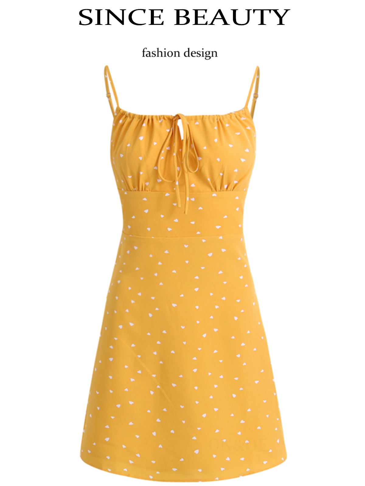 French Style Yellow Spaghetti Strap Dress for Women - Petite Summer Vacation Dress 2025 French Style Yellow Spaghetti Strap Dress for Women - Petite Summer Vacation Dress 2025