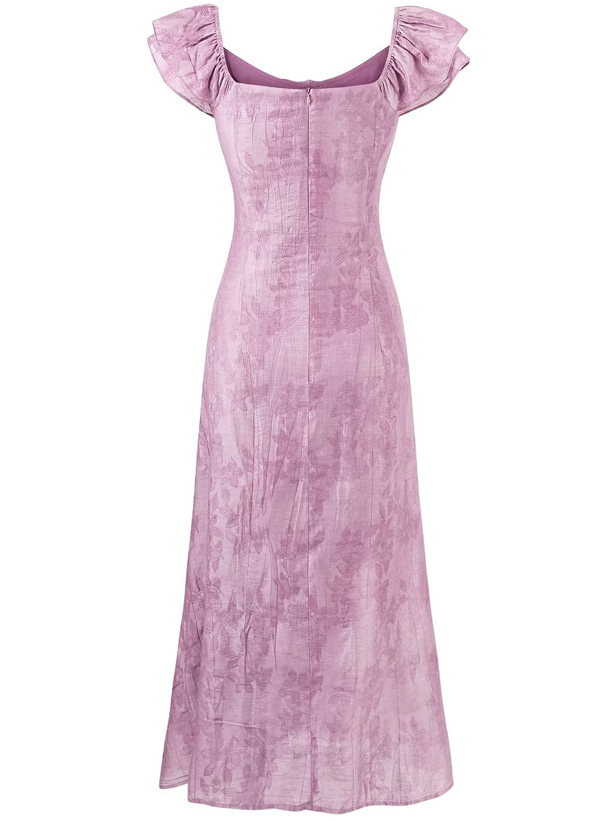 French Vintage Purple Jacquard Dress for Women - 2025 Summer Flying Sleeve Long Dress in 90s Inspired Style French Vintage Purple Jacquard Dress for Women - 2025 Summer Flying Sleeve Long Dress in 90s Inspired Style