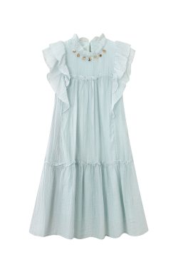 Fresh Blue Petite Princess Dress for Women - Sweet Age-Reducing Summer Style Cake Dress