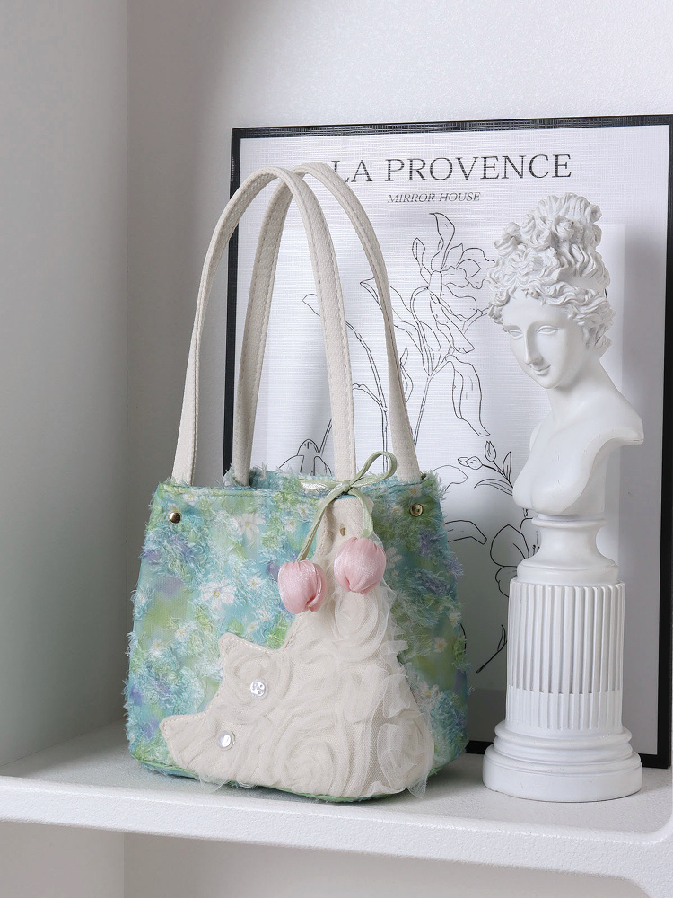 Fresh Style Cat Basket Bag for Women - Light Spring Green Crossbody Tote Bucket Bag - Trendy Spring Fashion Accessory Fresh Style Cat Basket Bag for Women - Light Spring Green Crossbody Tote Bucket Bag - Trendy Spring Fashion Accessory