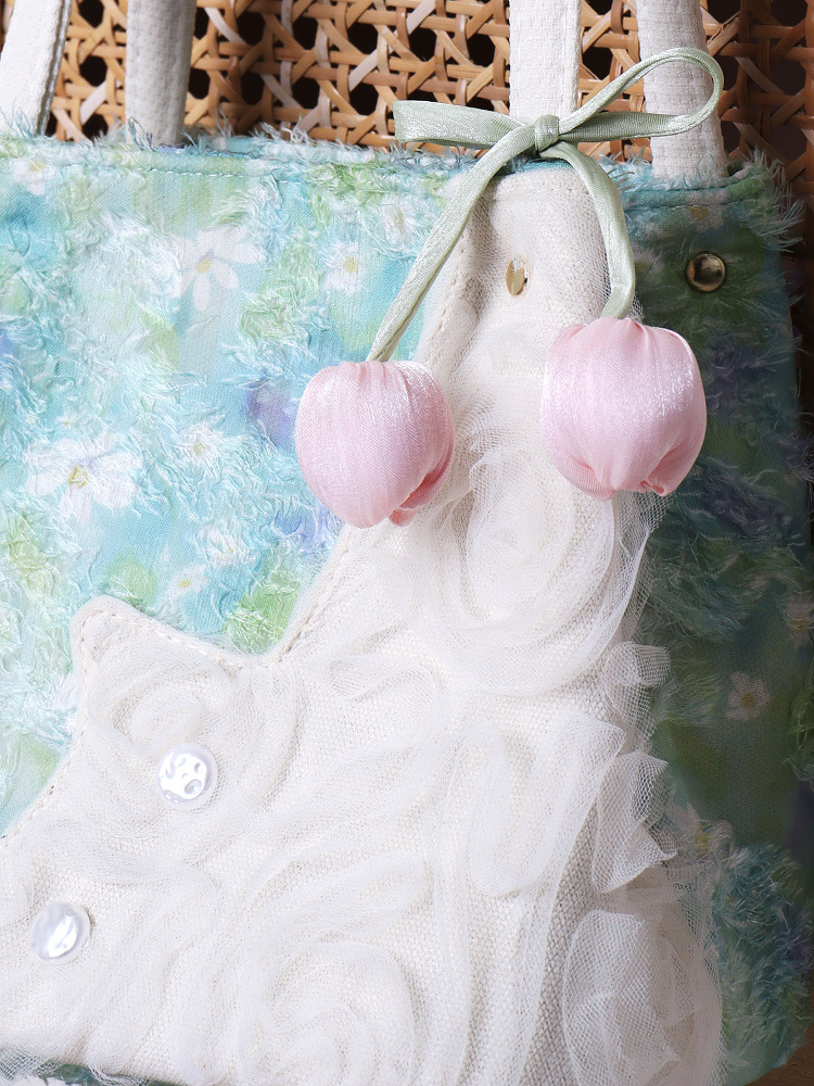 Fresh Style Cat Basket Bag for Women - Light Spring Green Crossbody Tote Bucket Bag - Trendy Spring Fashion Accessory Fresh Style Cat Basket Bag for Women - Light Spring Green Crossbody Tote Bucket Bag - Trendy Spring Fashion Accessory