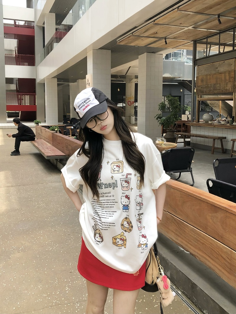 Fun Cartoon Print Short Sleeve T-shirt - Limited Time Offer, Trendy Design for Casual Wear, Perfect for Summer Style Fun Cartoon Print Short Sleeve T-shirt - Limited Time Offer, Trendy Design for Casual Wear, Perfect for Summer Style