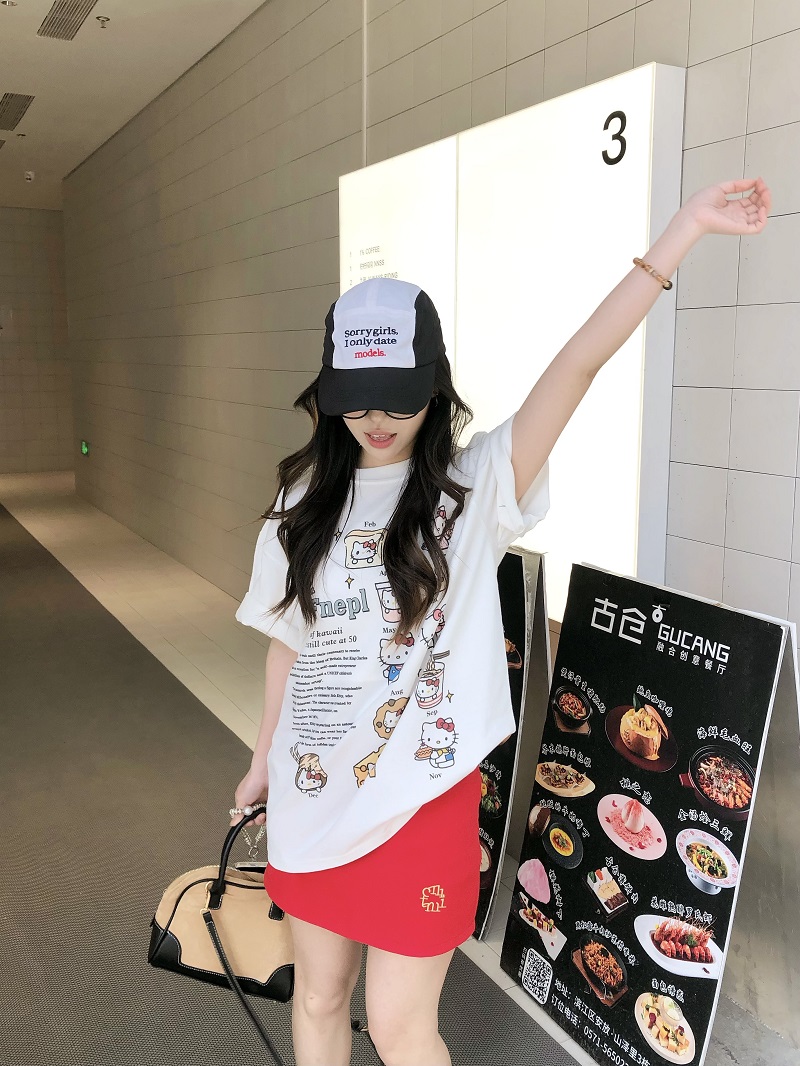 Fun Cartoon Print Short Sleeve T-shirt - Limited Time Offer, Trendy Design for Casual Wear, Perfect for Summer Style Fun Cartoon Print Short Sleeve T-shirt - Limited Time Offer, Trendy Design for Casual Wear, Perfect for Summer Style