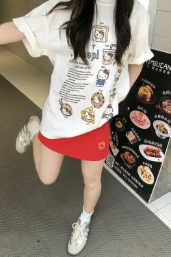 Fun Cartoon Print Short Sleeve T-shirt - Limited Time Offer, Trendy Design for Casual Wear, Perfect for Summer Style