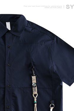 Functional Outdoor Work Shirt for Men & Women - Loose Fit, Multi-Pocket, Hanging Buckle Design, Versatile for Hiking & Casual Wear