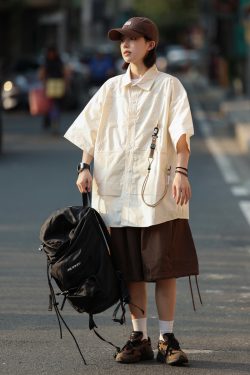 Functional Outdoor Work Shirt for Men & Women - Loose Fit, Multi-Pocket, Hanging Buckle Design, Versatile for Hiking & Casual Wear