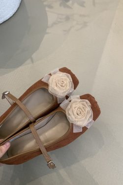 Gentle Fairy Style Sheepskin Square Toe Chunky Heel Mary Jane Shoes - French One-Strap Evening Flats for a Chic Look