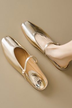 Genuine Leather Baotou Half Slippers Women’s Flat Sandals with One Strap - Soft Bottom Italian Style Footwear