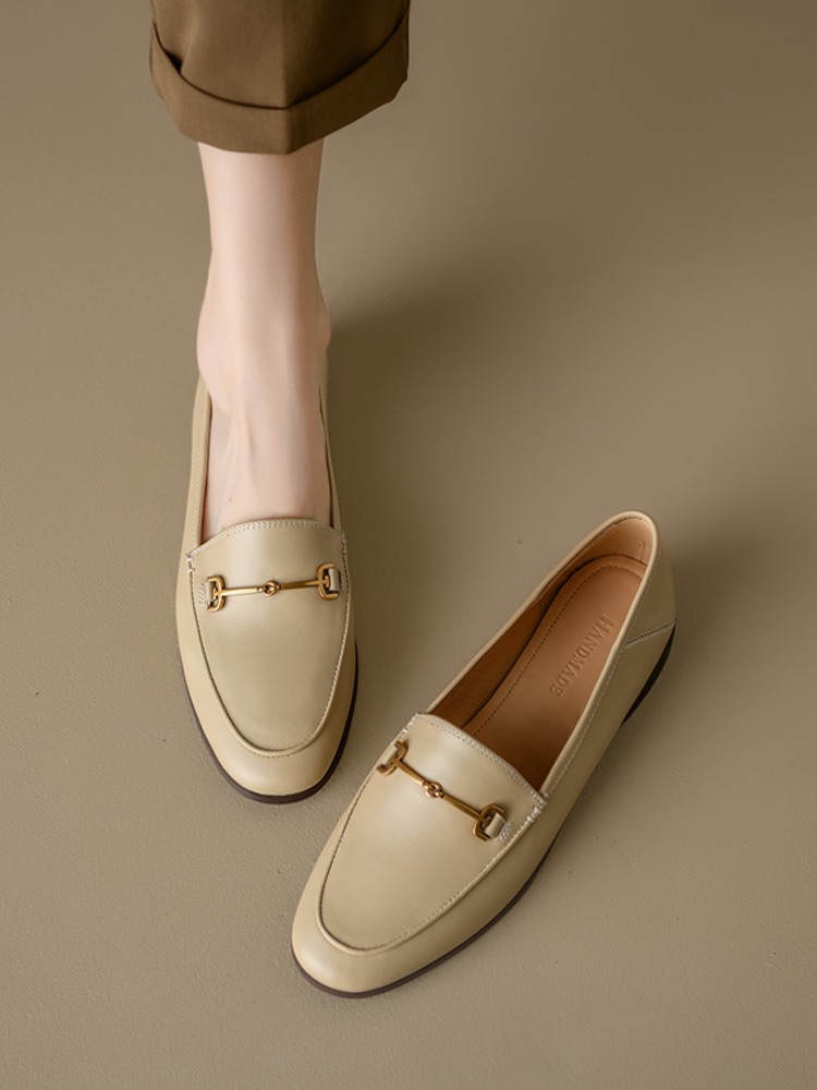 Genuine Leather Loafers for Women, Low-Heeled Flat Shoes, Soft-Soled Driving Shoes, Chic Italian Style Footwear Genuine Leather Loafers for Women, Low-Heeled Flat Shoes, Soft-Soled Driving Shoes, Chic Italian Style Footwear