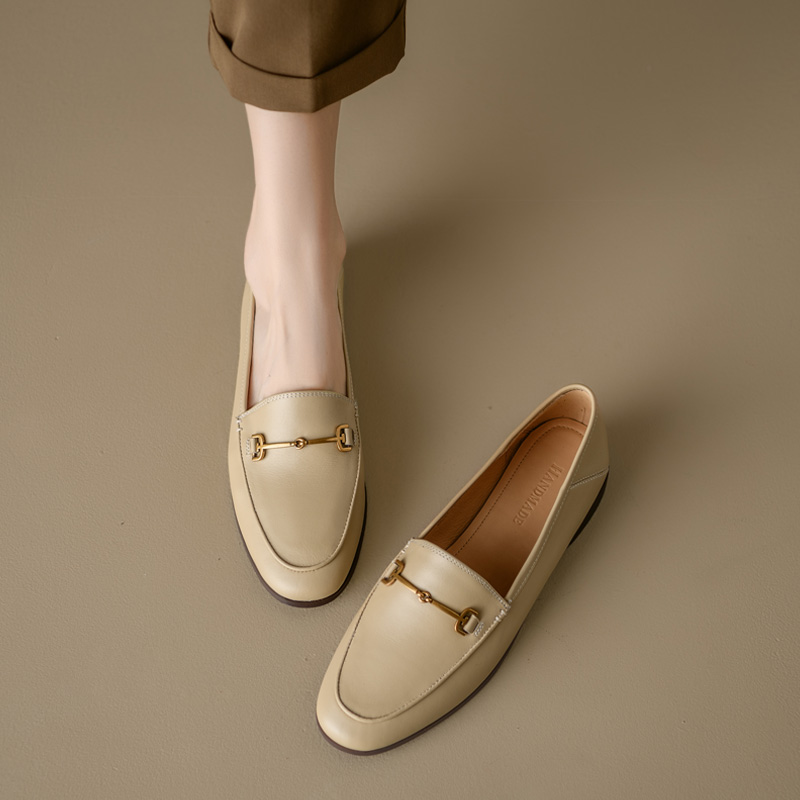 Genuine Leather Loafers for Women, Low-Heeled Flat Shoes, Soft-Soled Driving Shoes, Chic Italian Style Footwear Genuine Leather Loafers for Women, Low-Heeled Flat Shoes, Soft-Soled Driving Shoes, Chic Italian Style Footwear