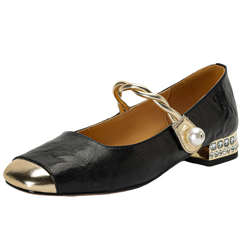 Genuine Leather Mary Jane Shoes for Women - French Low-Heeled Chunky Style, Perfect for Skirts, Italian Corso Venezia Inspired Genuine Leather Mary Jane Shoes for Women - French Low-Heeled Chunky Style, Perfect for Skirts, Italian Corso Venezia Inspired