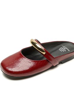 Genuine Leather Open-Toe Flat Slippers for Women - Soft Bottom Round Toe Sandals - Spring Summer 2025 Outdoor Fashion Footwear