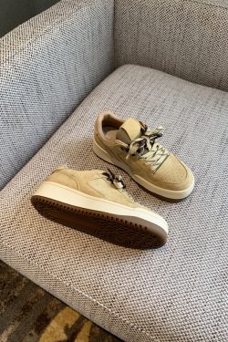 Genuine Leather White Sneakers for Women - 2025 Spring Korean Style Thick-Soled Round-Toe Lace-Up Casual Versatile Shoes