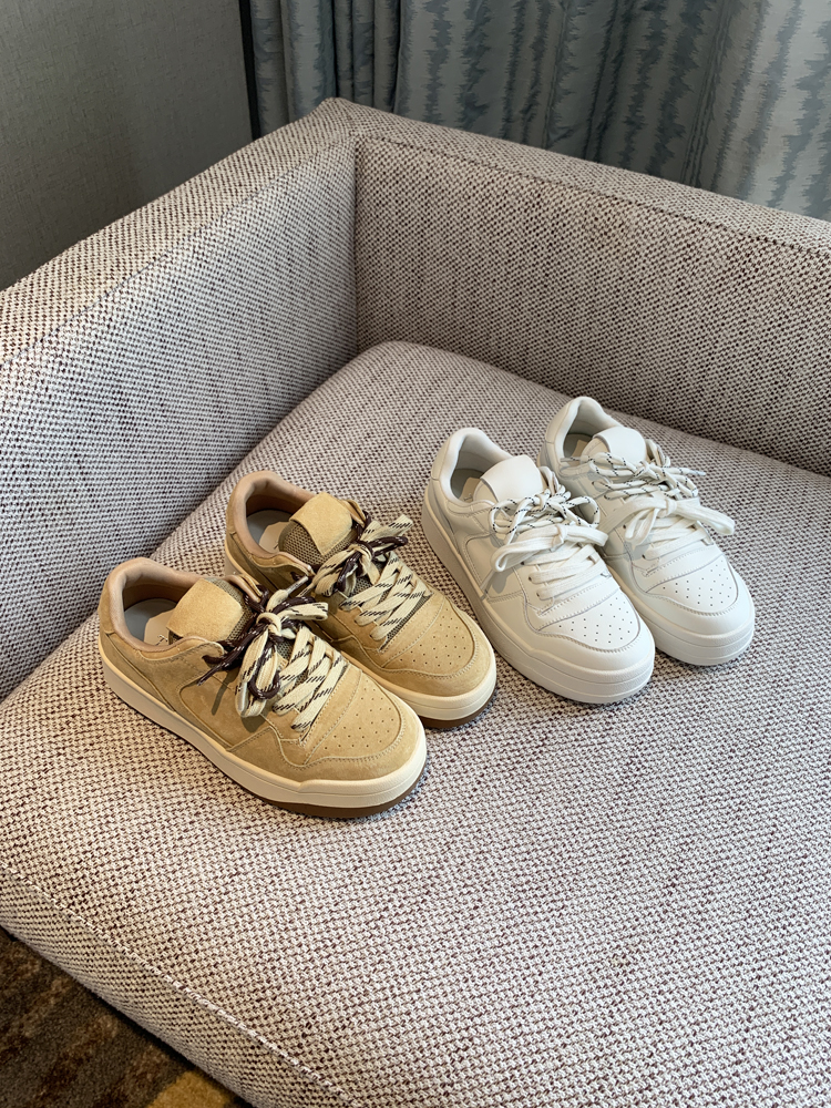 Genuine Leather White Sneakers for Women - 2025 Spring Korean Style Thick-Soled Round-Toe Lace-Up Casual Versatile Shoes Genuine Leather White Sneakers for Women - 2025 Spring Korean Style Thick-Soled Round-Toe Lace-Up Casual Versatile Shoes