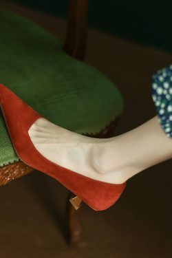 Giant Soft Cat Heel High Heels for Women - 2025 Pointed Toe Sheep Faux Leather Thin Heels, Trendy Y2K Style