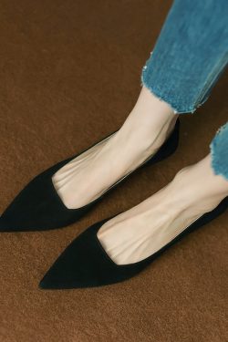 Giant Soft Cat Heel High Heels for Women - 2025 Pointed Toe Sheep Faux Leather Thin Heels, Trendy Y2K Style