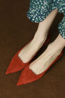 Giant Soft Cat Heel High Heels for Women - 2025 Pointed Toe Sheep Faux Leather Thin Heels, Trendy Y2K Style