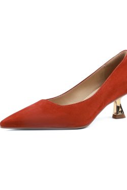 Giant Soft Cat Heel High Heels for Women - 2025 Pointed Toe Sheep Faux Leather Thin Heels, Trendy Y2K Style