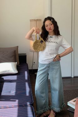 Gold Big Bow Polka Dot Short Sleeve T-Shirt for Women - Summer 2025 Unique Age-Reducing Top for Plus Size Fashion