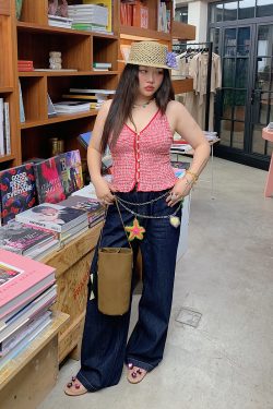 Gold Hollow Out Strap Tank Top for Women - Plus Size Summer Outfit, Big Support, Trendy Hot Girl Style 2025