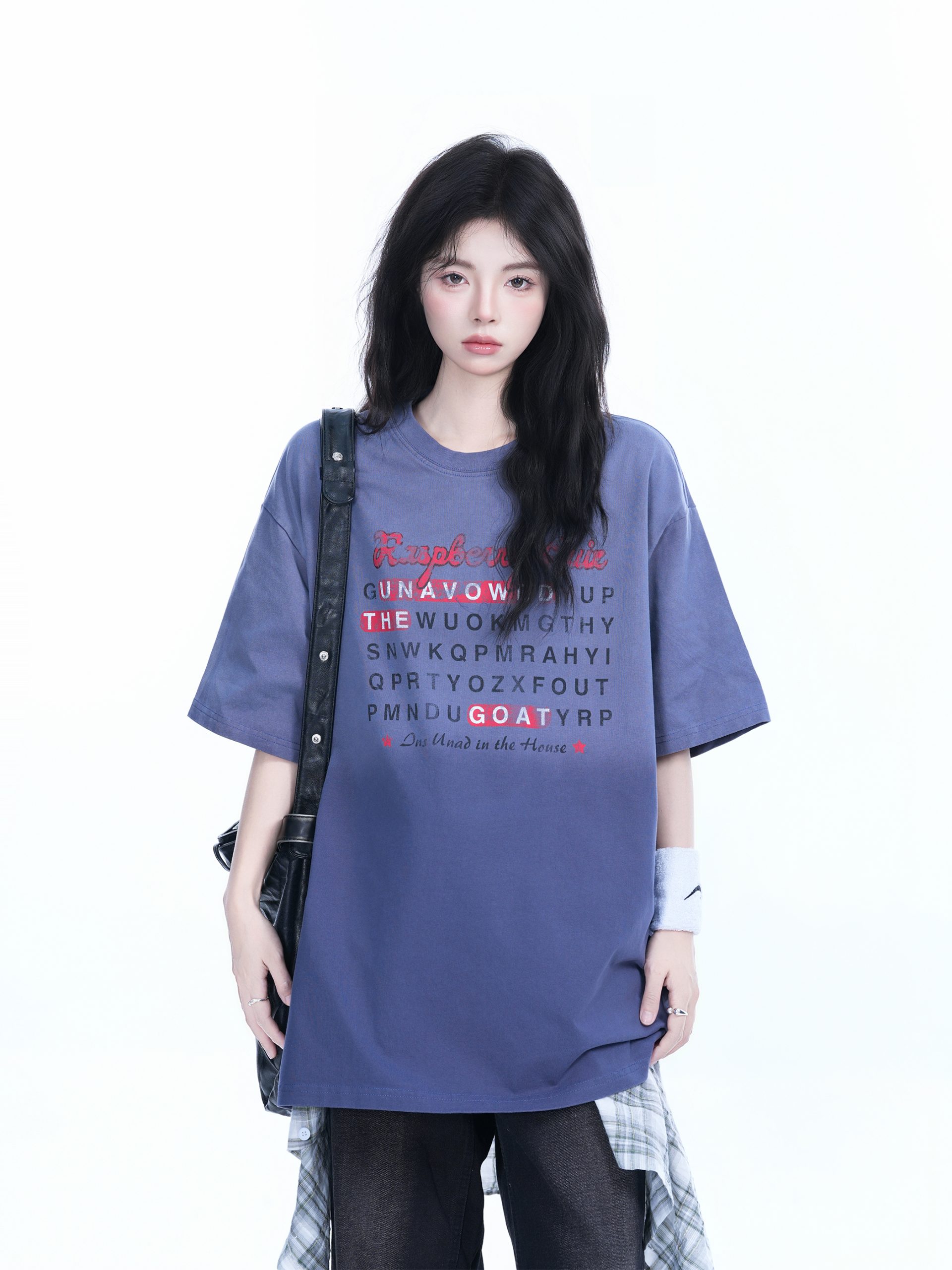 Gradient Round Neck Short Sleeve T-Shirt for Women - American Street Style, Casual Loose Fit, Summer 2023 Fashion Gradient Round Neck Short Sleeve T-Shirt for Women - American Street Style, Casual Loose Fit, Summer 2023 Fashion