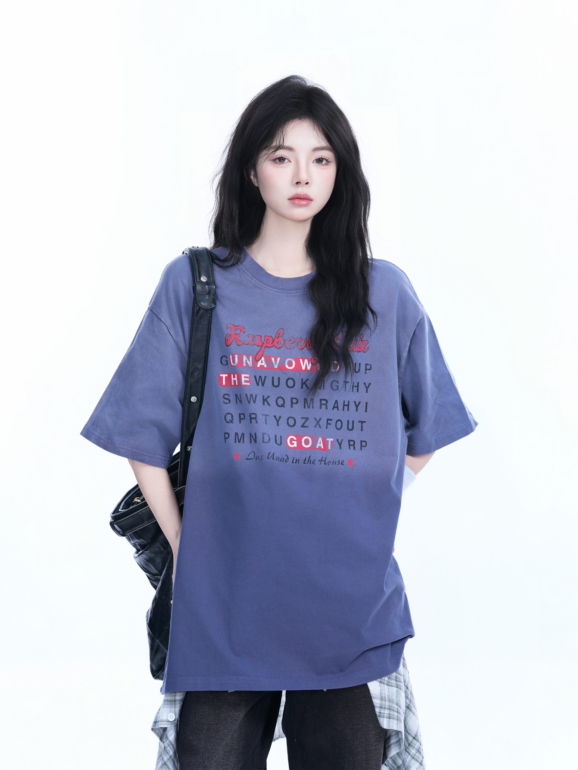 Gradient Round Neck Short Sleeve T-Shirt for Women - American Street Style, Casual Loose Fit, Summer 2023 Fashion Gradient Round Neck Short Sleeve T-Shirt for Women - American Street Style, Casual Loose Fit, Summer 2023 Fashion