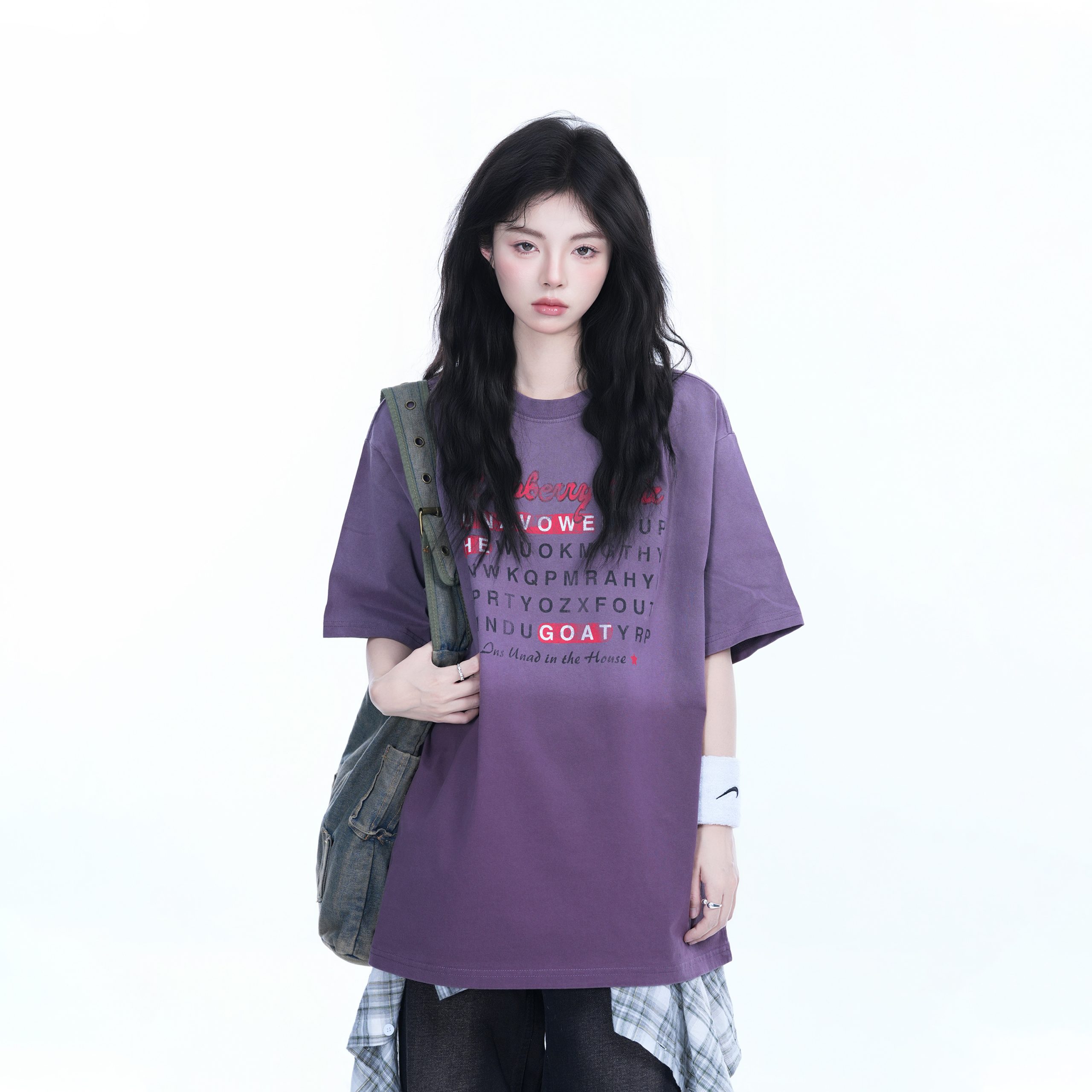 Gradient Round Neck Short Sleeve T-Shirt for Women - American Street Style, Casual Loose Fit, Summer 2023 Fashion Gradient Round Neck Short Sleeve T-Shirt for Women - American Street Style, Casual Loose Fit, Summer 2023 Fashion