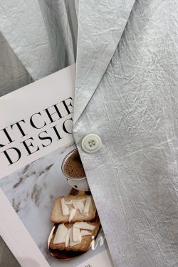 Gray Acetate Thin Blazer for Women - 2025 Summer Fashion, High-End Casual Commuting Versatile Suit