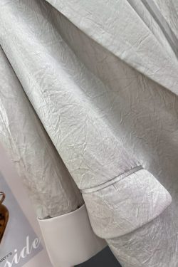 Gray Acetate Thin Blazer for Women - 2025 Summer Fashion, High-End Casual Commuting Versatile Suit