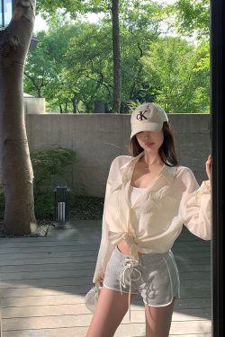 Gray Drawstring Slim-Fit Casual Pants for Women - Versatile Hip-Hugging Summer Sports Shorts