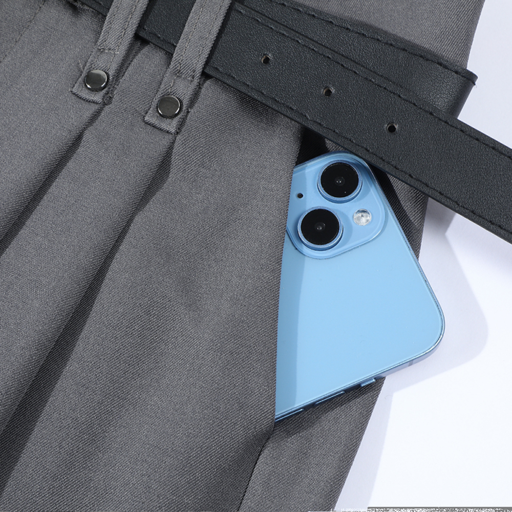 Gray High-Waisted Suit Pants for Women - Slimming Straight Leg Design, High-End Drape, Casual Spring/Summer 2025 Style Gray High-Waisted Suit Pants for Women - Slimming Straight Leg Design, High-End Drape, Casual Spring/Summer 2025 Style