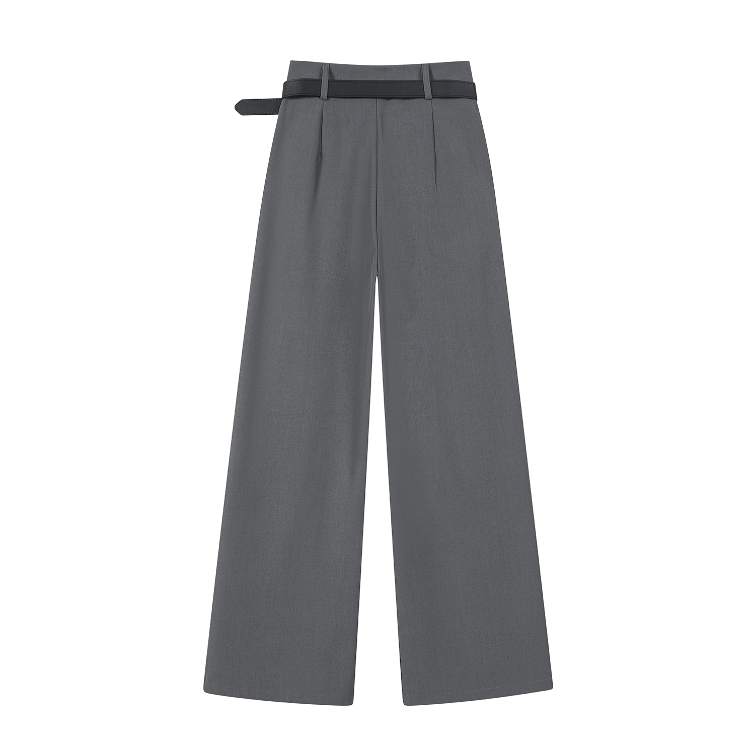 Gray High-Waisted Suit Pants for Women - Slimming Straight Leg Design, High-End Drape, Casual Spring/Summer 2025 Style Gray High-Waisted Suit Pants for Women - Slimming Straight Leg Design, High-End Drape, Casual Spring/Summer 2025 Style