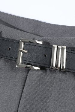 Gray High-Waisted Suit Pants for Women - Slimming Straight Leg Design, High-End Drape, Casual Spring/Summer 2025 Style