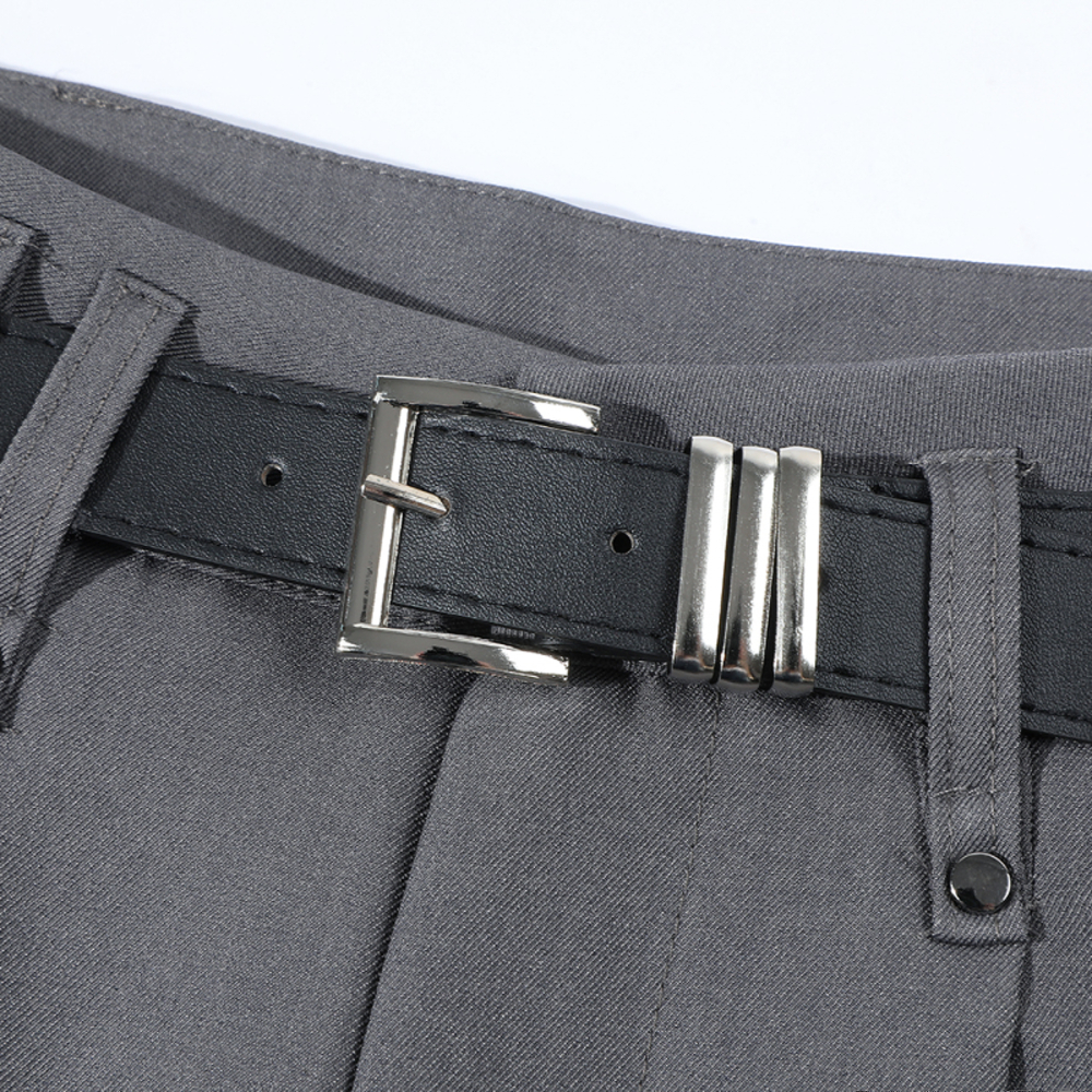 Gray High-Waisted Suit Pants for Women - Slimming Straight Leg Design, High-End Drape, Casual Spring/Summer 2025 Style Gray High-Waisted Suit Pants for Women - Slimming Straight Leg Design, High-End Drape, Casual Spring/Summer 2025 Style