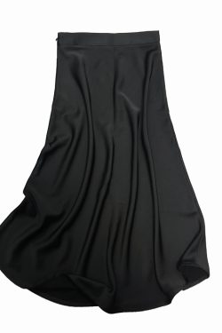 Gray Satin Sheen Diagonal-Cut Fishtail Skirt - Women's Bodycon Mid-Length for Spring/Summer 2025 Fashion