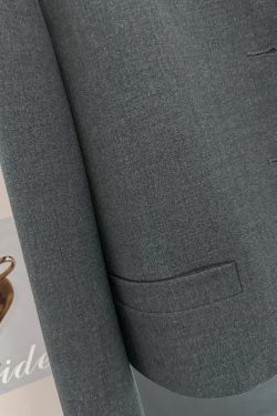 Gray Stylish Short Coat for Women - High-End Little Chanel Style, Versatile Elegant Outerwear for Spring and Autumn 2025