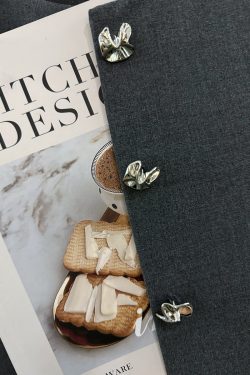 Gray Stylish Short Coat for Women - High-End Little Chanel Style, Versatile Elegant Outerwear for Spring and Autumn 2025