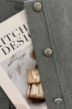 Gray Textured Wind Coat for Women - High-Quality Short Jacket for Spring & Autumn, Trendy Socialite Style