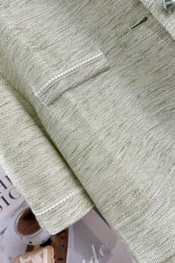 Green Korean Style Lightweight Women's Jacket - Trendy Short Cardigan for Summer 2025, Ultra-Stylish Commuter Top