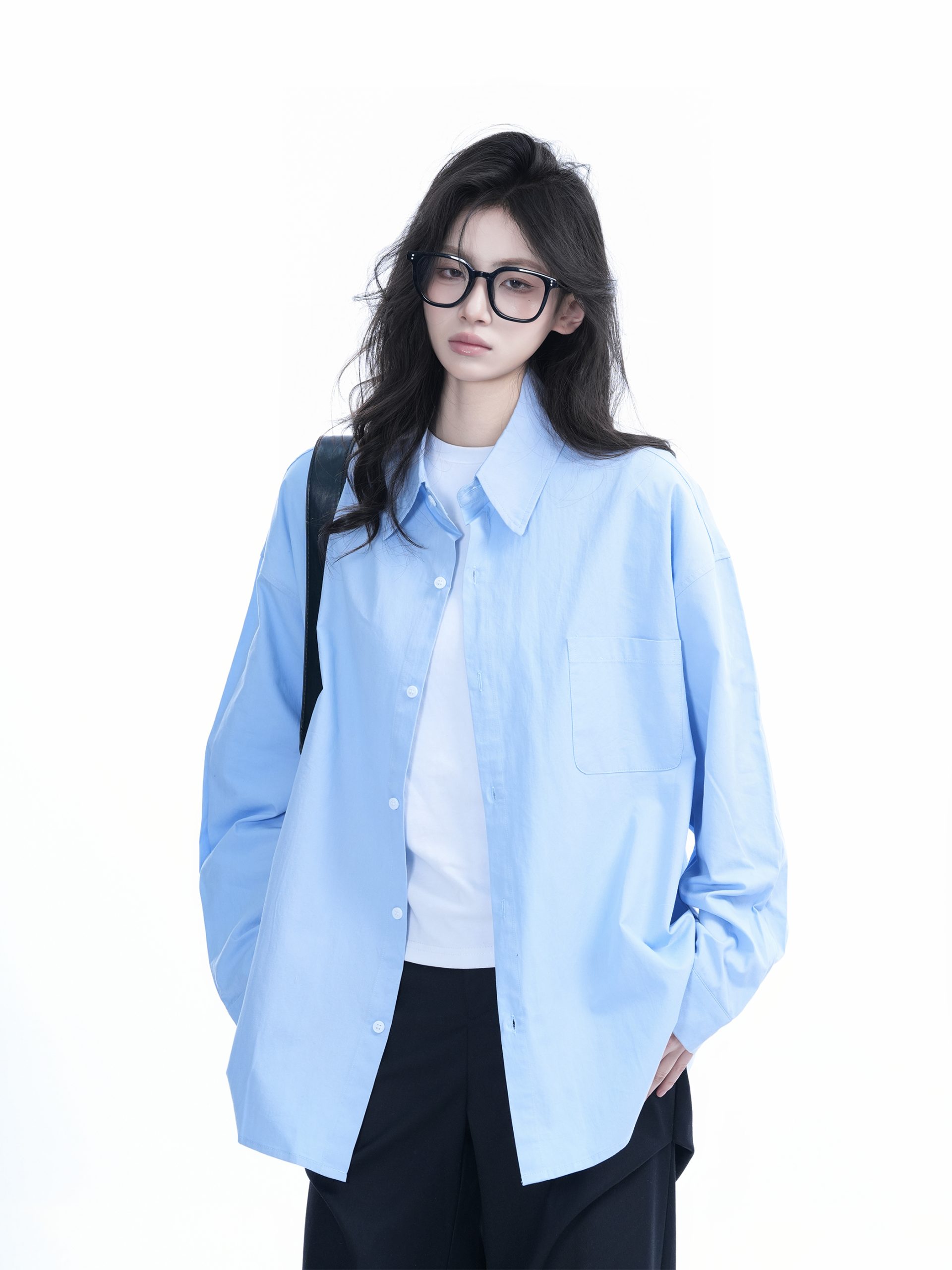 Green Solid Color Long Sleeve Shirt for Women - "Sit and Eat Until the Mountains Are Empty" Mambo Wind - Spring Loose Fit Fashion Trend Green Solid Color Long Sleeve Shirt for Women - "Sit and Eat Until the Mountains Are Empty" Mambo Wind - Spring Loose Fit Fashion Trend