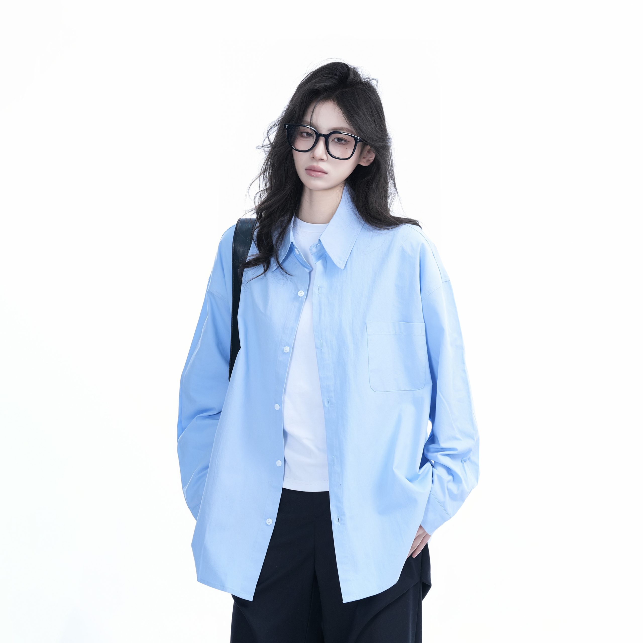 Green Solid Color Long Sleeve Shirt for Women - "Sit and Eat Until the Mountains Are Empty" Mambo Wind - Spring Loose Fit Fashion Trend Green Solid Color Long Sleeve Shirt for Women - "Sit and Eat Until the Mountains Are Empty" Mambo Wind - Spring Loose Fit Fashion Trend