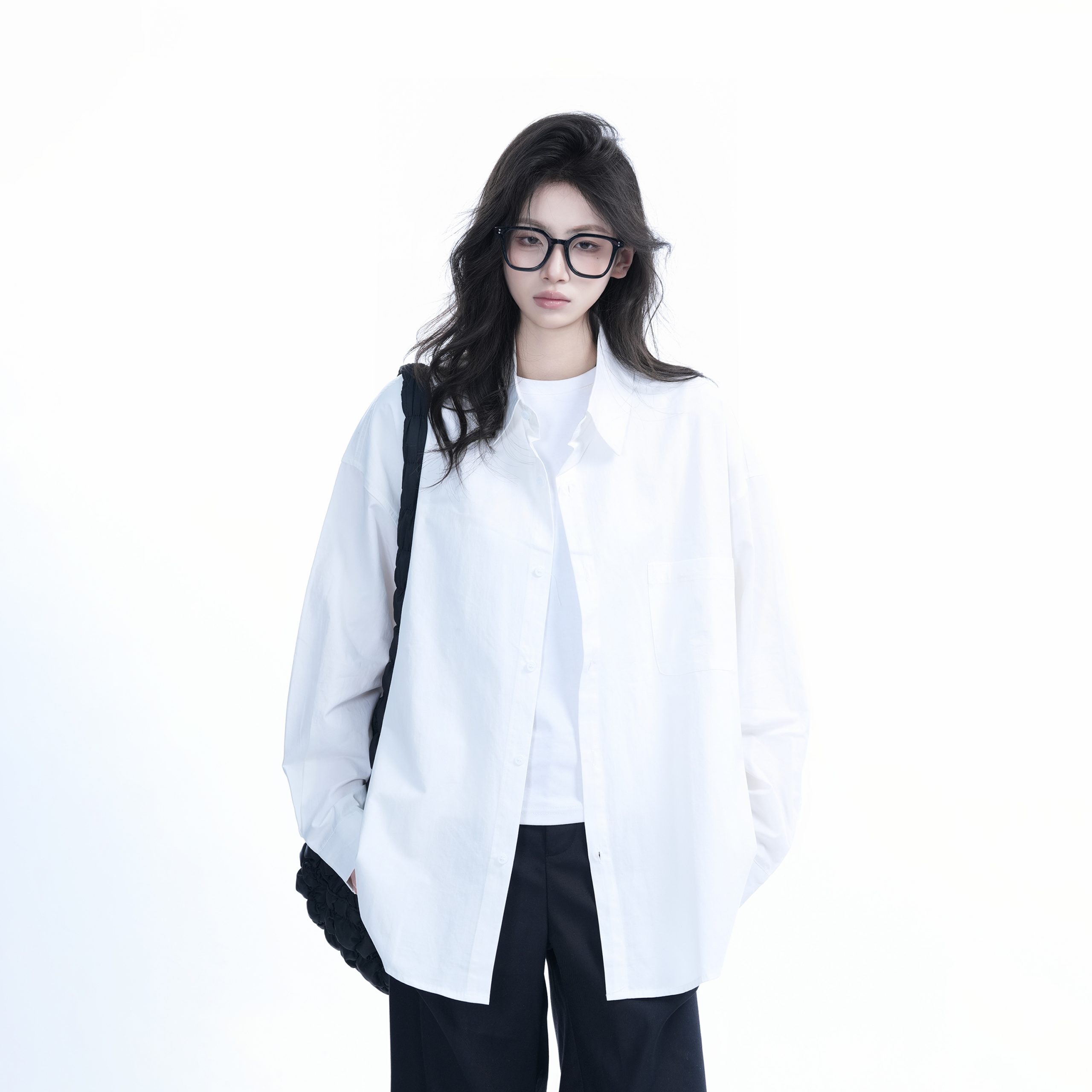 Green Solid Color Long Sleeve Shirt for Women - "Sit and Eat Until the Mountains Are Empty" Mambo Wind - Spring Loose Fit Fashion Trend Green Solid Color Long Sleeve Shirt for Women - "Sit and Eat Until the Mountains Are Empty" Mambo Wind - Spring Loose Fit Fashion Trend