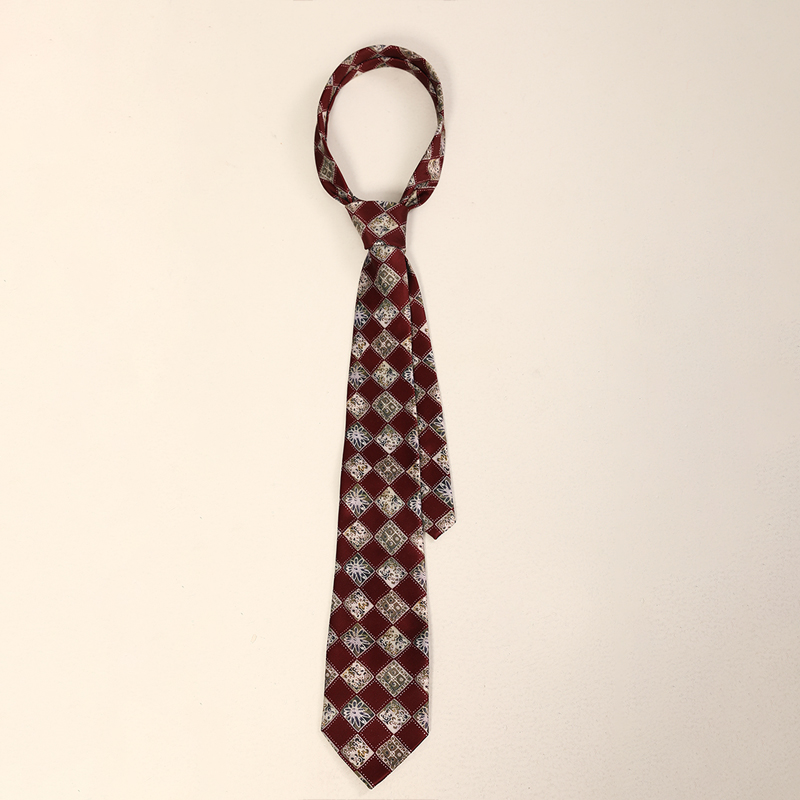 Handmade American Retro Floral Patterned Long Tie Shirt - High-End Niche Fashion Accessory for Stylish Outfits Handmade American Retro Floral Patterned Long Tie Shirt - High-End Niche Fashion Accessory for Stylish Outfits