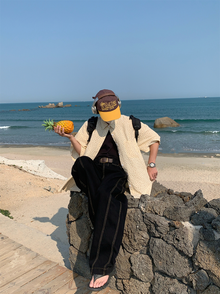 Handmade American Vintage Black Loose Straight Leg Cowboy Pants for Men and Women | 90s Inspired High-Quality Fashion Bottoms Handmade American Vintage Black Loose Straight Leg Cowboy Pants for Men and Women | 90s Inspired High-Quality Fashion Bottoms