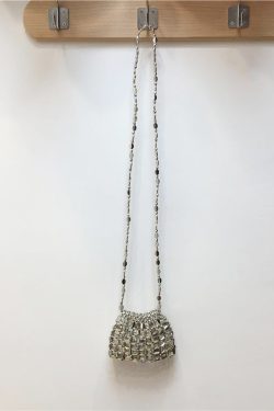 Handmade Beaded Woven Seed Bag - Stylish Bling Shoulder Handbag for Women - Chic Evening Accessory
