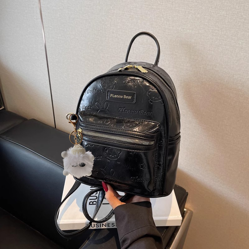 Handmade Cute Embossed Small Backpack for Women - Niche Design Double Shoulder Bag for Trendy Style Handmade Cute Embossed Small Backpack for Women - Niche Design Double Shoulder Bag for Trendy Style