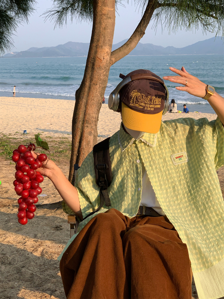 Handmade Japanese Retro Plaid Short Sleeve Shirt with Lace Trim for Women - Summer Loose Puff Sleeve Top Handmade Japanese Retro Plaid Short Sleeve Shirt with Lace Trim for Women - Summer Loose Puff Sleeve Top